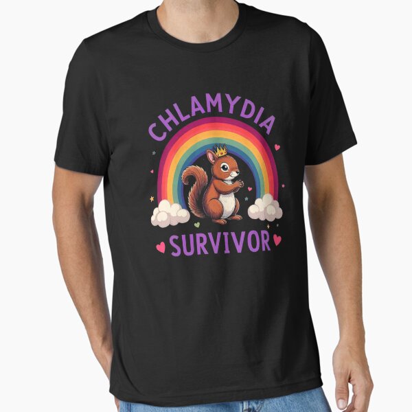 Vista previa del artículo con la obra «Humor divertido y embarazoso para adultos sobreviviente de clamidia», diseñado y vendido por HeadTurningArt.