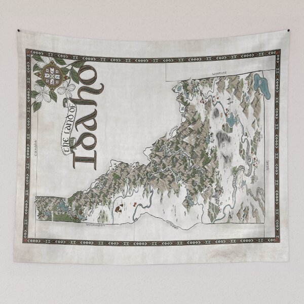 Item preview, Fantasy Map of Idaho designed and sold by Tomi Hill.