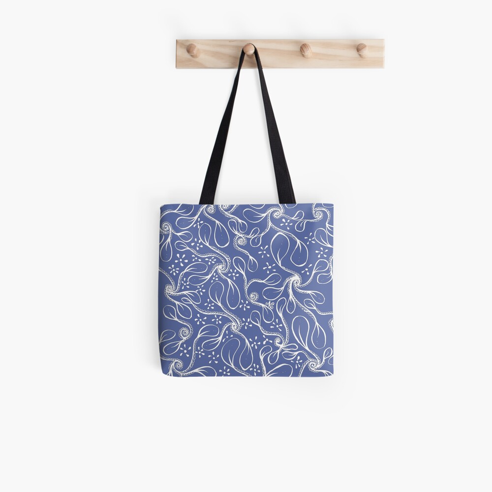 Zentangle Swirly-Leaves Tote Bag