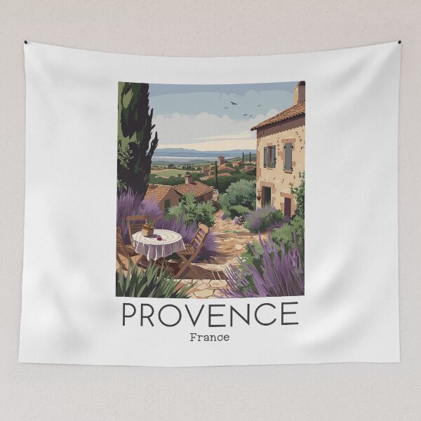 Item preview, A Vintage Travel Illustration of Provence - France designed and sold by GoodOldVintage.