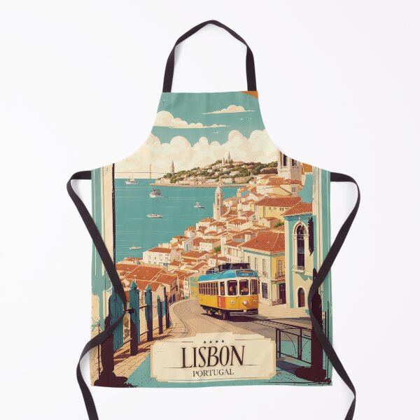 Artikelvorschau, Vintages Lissabon-Plakat: Portugiesische Schönheit entworfen und verkauft von Ceemko's Vintage Corner.
