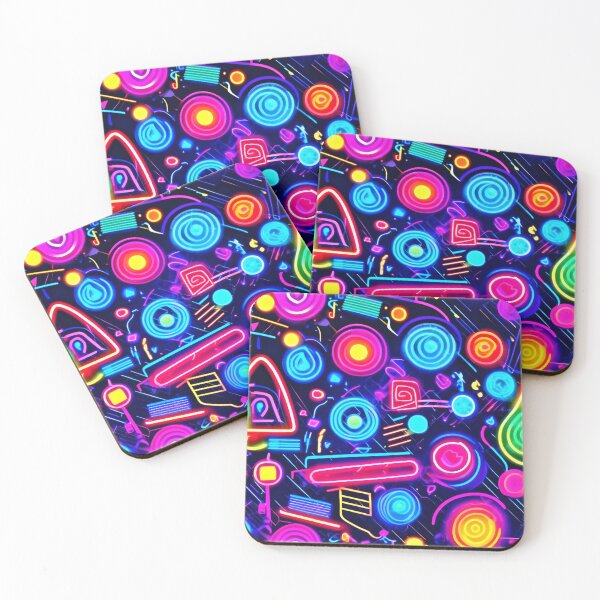 Item preview, Neon Dreamscape: A Vibrant Abstract Art designed and sold by Health And Fitness Posts e-Store.
