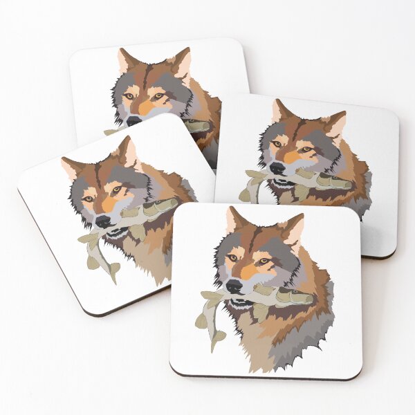 Item preview, Wolf Head, Hand Drawn Design, Timber Wolf designed and sold by NorthernWolfCo.