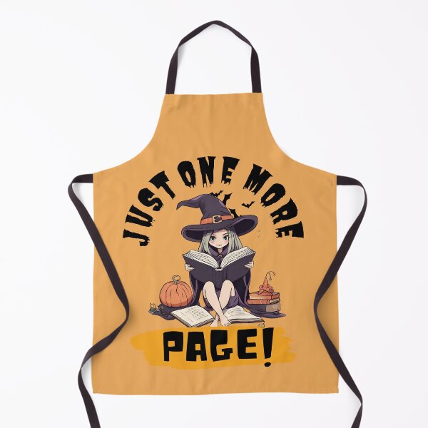 Item preview, Cute Little Witch Reading a Book, "Just One More Page!" designed and sold by Mariana Piana.