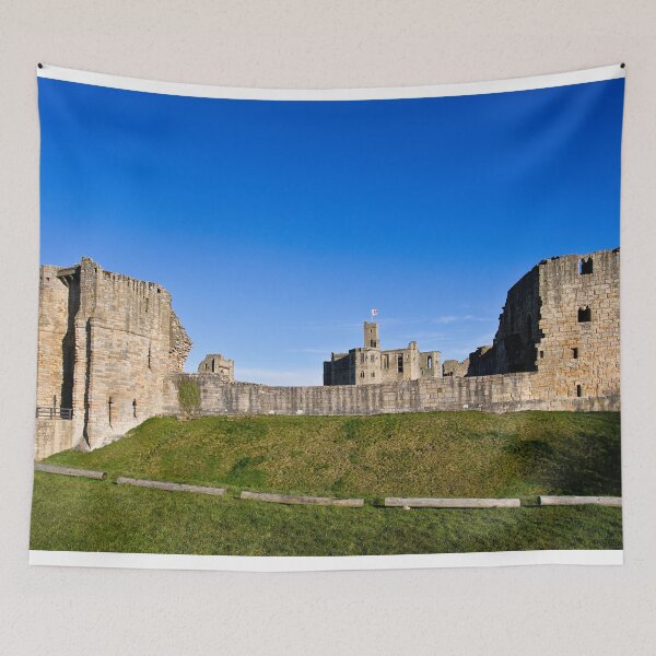 Item preview, Warkworth Castle in Spring Sunshine under a Clear Blue Sky designed and sold by Violaman.