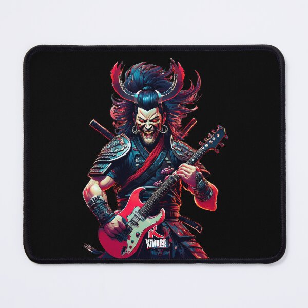 Item preview, Rocker Samurai: Katana Guitar and Attitude (Black Background) designed and sold by kimura20.