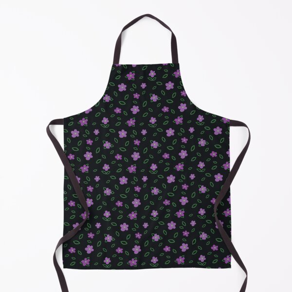 Item preview, Minimal Floral Pattern - Purple, Green & Black designed and sold by Daniel Bevis Design.