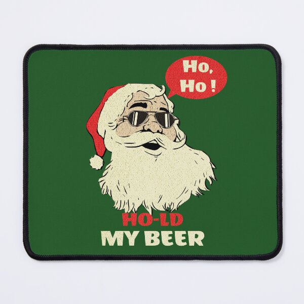 Item preview, Funny Santa, Retro Christmas, Cool Santa "Hold My Beer" designed and sold by Mariana Piana.