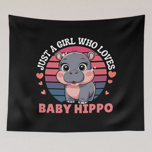 Item preview, Just a girl who loves Hippo, Funny Hippo Lover Gift designed and sold by ArtByKatti.