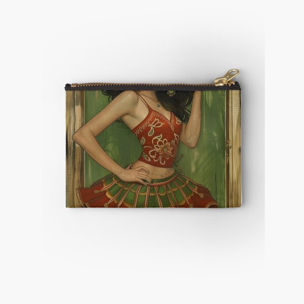 Item preview, Elegant lady in colorful attire with floral accents. designed and sold by Artessie.