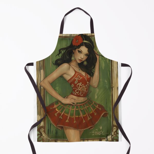 Item preview, Elegant lady in colorful attire with floral accents. designed and sold by Artessie.