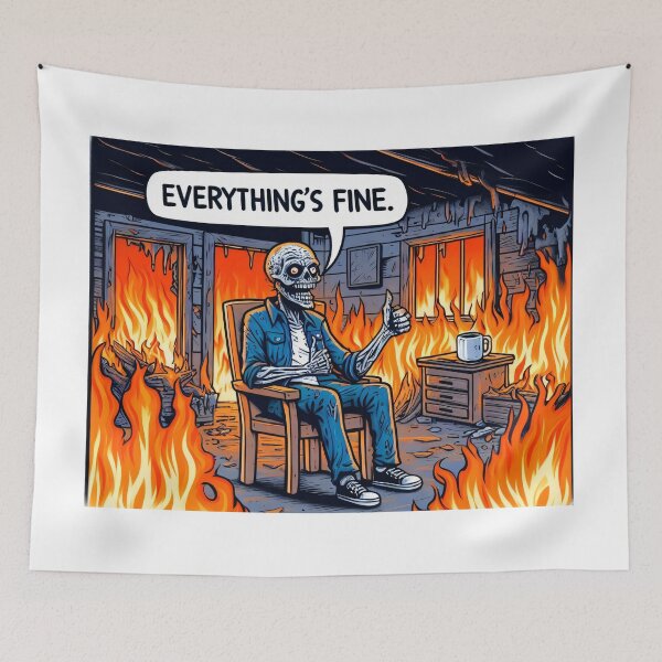 Item preview, Everything's fine zombie designed and sold by Busaab.