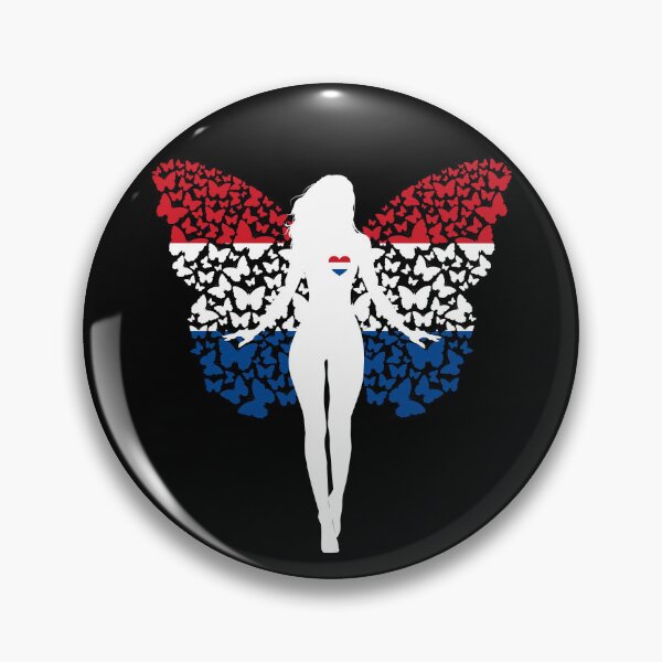 Item preview, Dutch Girl Holland Netherlands Flag Pride Butterfly designed and sold by ZNOVANNA.