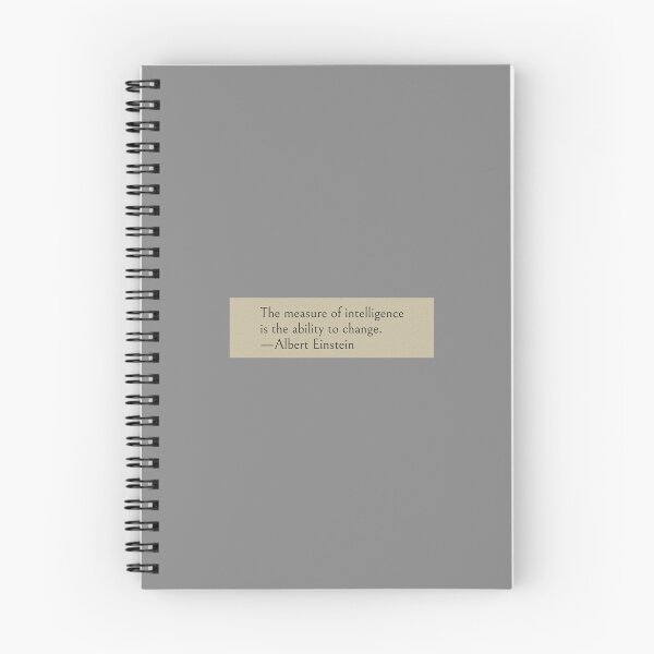 Item preview, The measure of intelligence is the ability to change. —Albert Einstein Book Quote designed and sold by wonderxwander.