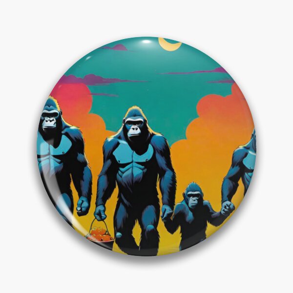 Item preview, Gorilla Family Trick-or-Treating on Halloween Night designed and sold by GrizzlyCollective.