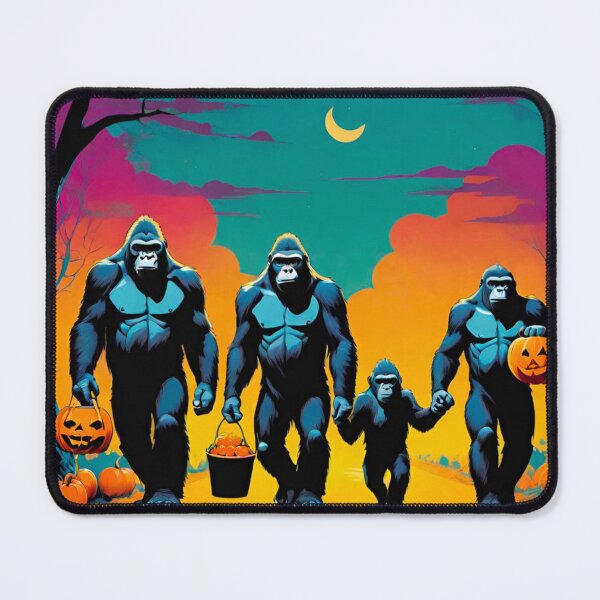Item preview, Gorilla Family Trick-or-Treating on Halloween Night designed and sold by GrizzlyCollective.