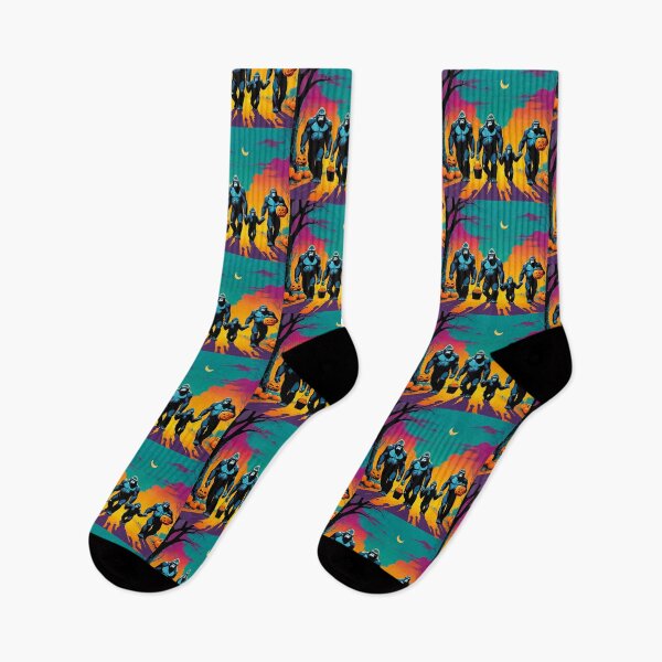 Item preview, Gorilla Family Trick-or-Treating on Halloween Night designed and sold by GrizzlyCollective.