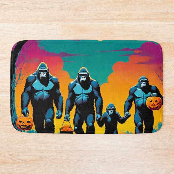 Item preview, Gorilla Family Trick-or-Treating on Halloween Night designed and sold by GrizzlyCollective.