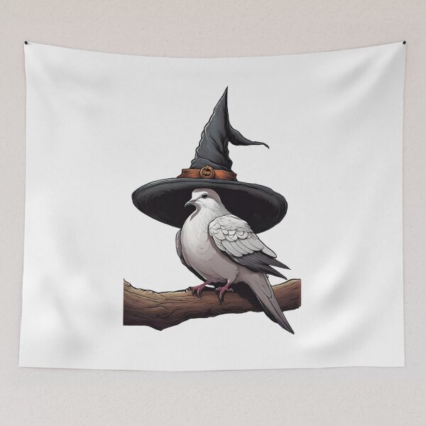 Artikelvorschau, Die Hexentaube Halloween entworfen und verkauft von JustCrazyPigeon.