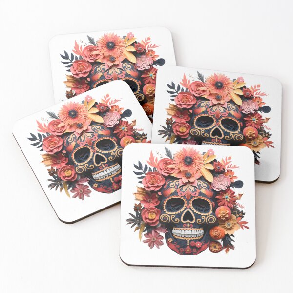 Item preview, Halloween T-Shirt 3D Paper-Cut Skull Design designed and sold by AnnDesignStudio.
