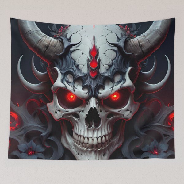 Item preview, Horned Demon Stalks the Night on Halloween designed and sold by GrizzlyCollective.