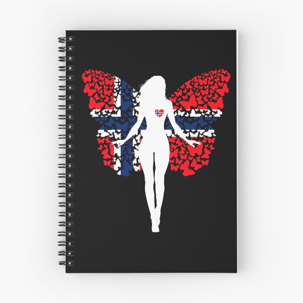 Item preview, Norwegian Girl Norway Flag Roots Pride Butterfly designed and sold by ZNOVANNA.