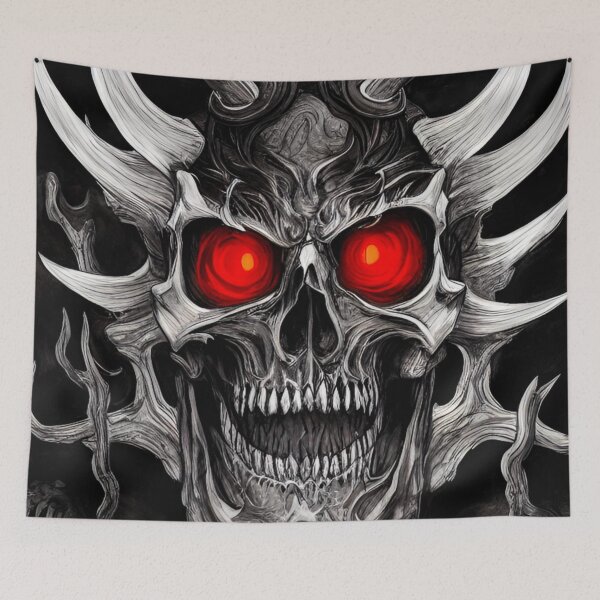 Item preview, Terrifying Demon with Horns on Halloween Night designed and sold by GrizzlyCollective.