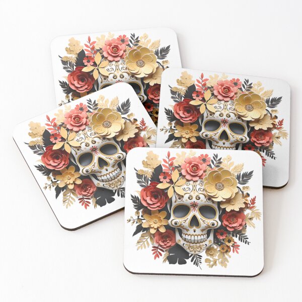 Item preview, Halloween T-Shirt 3D Paper-Cut Skull Design designed and sold by AnnDesignStudio.