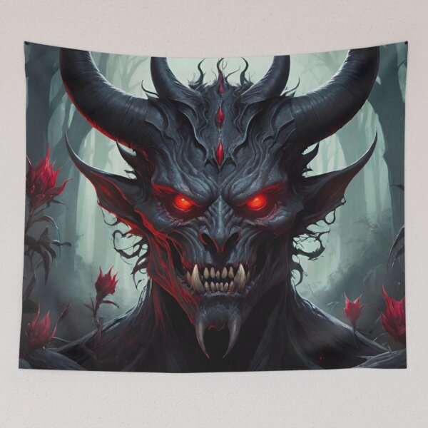 Item preview, Horned Demon Unleashed on Halloween Night designed and sold by GrizzlyCollective.