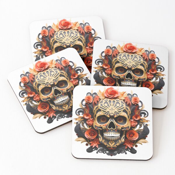 Item preview, Halloween T-Shirt 3D Paper-Cut Skull Design designed and sold by AnnDesignStudio.