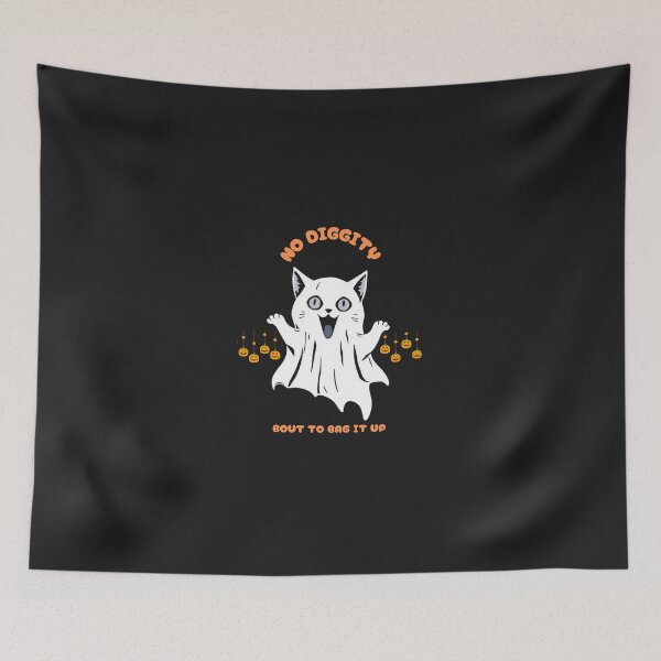 Item preview, cat ghost cute with no diggity bout to bag it up designed and sold by GinnyGi.
