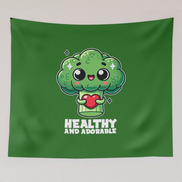 Item preview, Kawaii Broccoli - Healthy and Adorable designed and sold by MaateoDesign.