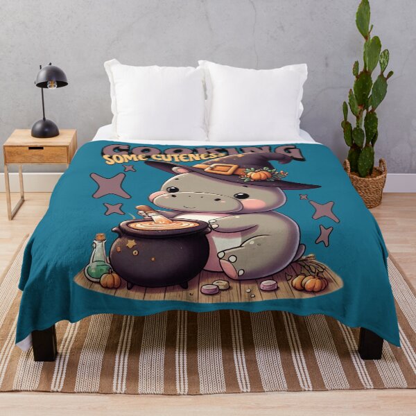 Item preview, COOKING SOME CUTENESS - CUTE MOO DENG HIPPO WITCH designed and sold by justyna-s28.