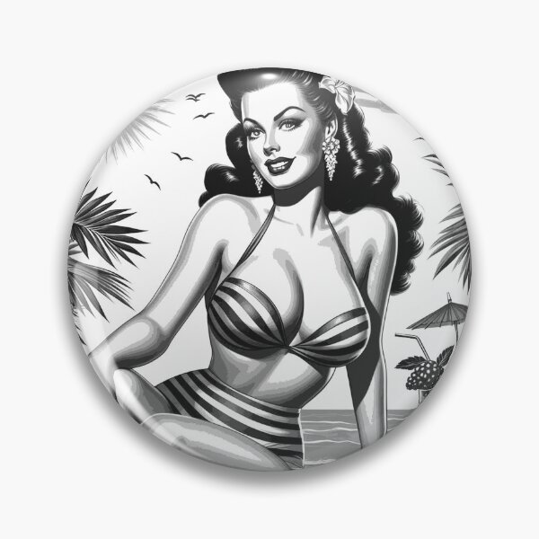 Item preview, Sexy Beach Pin-up designed and sold by PulpVintage.