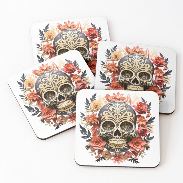 Item preview, Halloween T-Shirt 3D Paper-Cut Skull Design designed and sold by AnnDesignStudio.