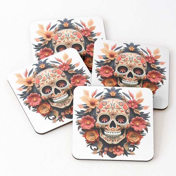 Item preview, Halloween T-Shirt 3D Paper-Cut Skull Design designed and sold by AnnDesignStudio.