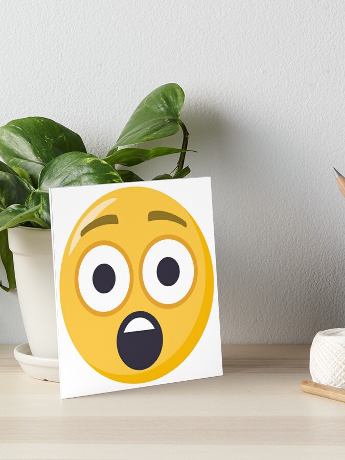 JoyPixels™ Astonished Face Emoji Art Board Print for Sale by JoyPixels  Inc.