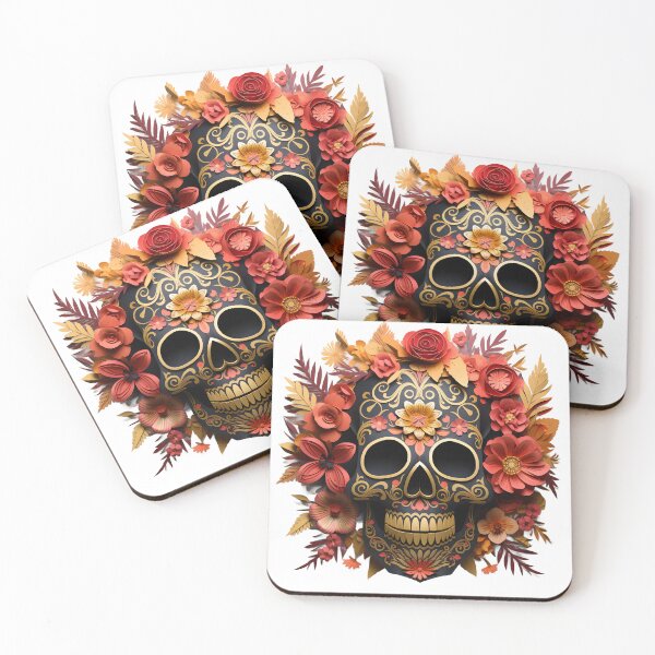 Item preview, Halloween T-Shirt 3D Paper-Cut Skull Design designed and sold by AnnDesignStudio.