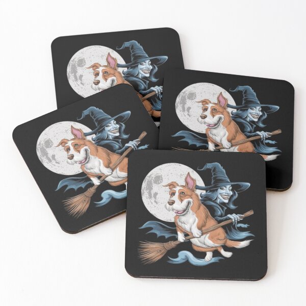 Item preview, A dog flying on a broomstick designed and sold by ARTReMi.