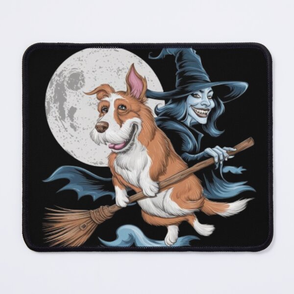 Item preview, A dog flying on a broomstick designed and sold by ARTReMi.