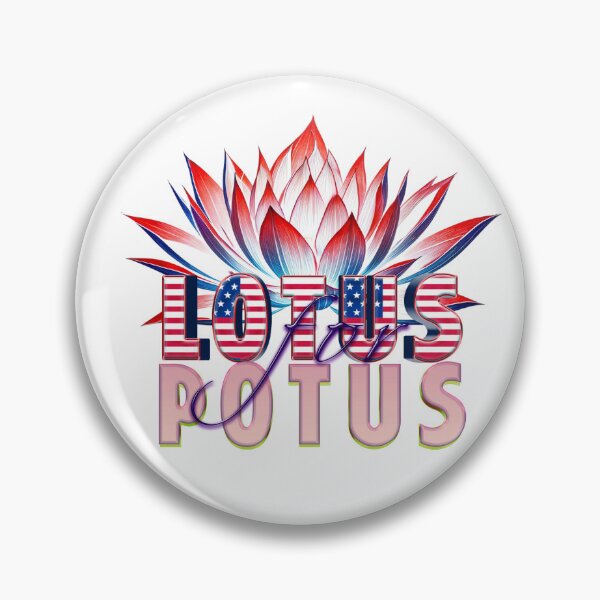 Item preview, Lotus For Potus - Vote 2024 - Harris Walz Election Stiker - Kamala Harris Lotus designed and sold by Art-by-Mist.