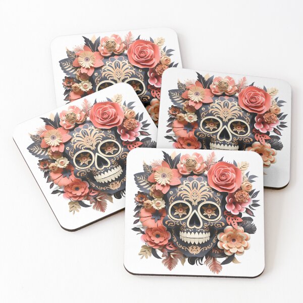 Item preview, Halloween T-Shirt 3D Paper-Cut Skull Design designed and sold by AnnDesignStudio.