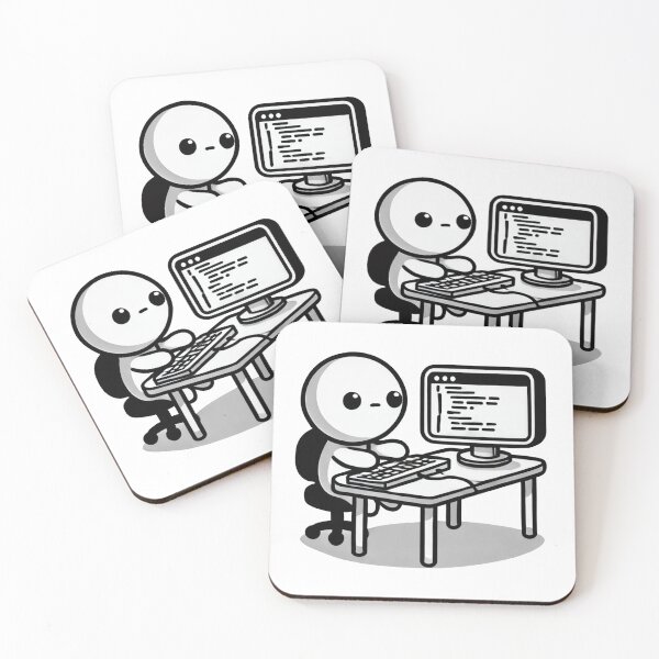 Item preview, Guy on computer designed and sold by Albeit-Stickers.