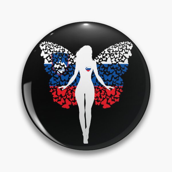 Item preview, Slovenian Girl Slovenia Flag Roots Pride Butterfly designed and sold by ZNOVANNA.