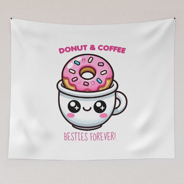 Item preview, Donut and Coffee Besties Forever designed and sold by MaateoDesign.