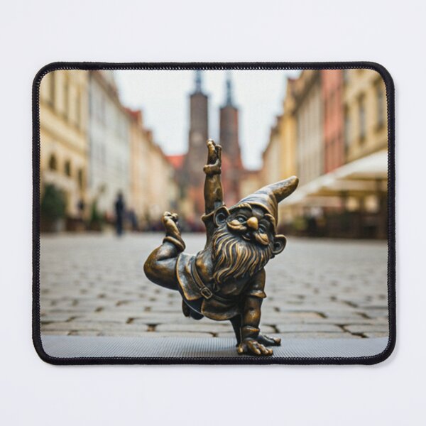 Item preview, Thinking of Wroclaw - Gnome Yoga Attempt designed and sold by Purrfecta.