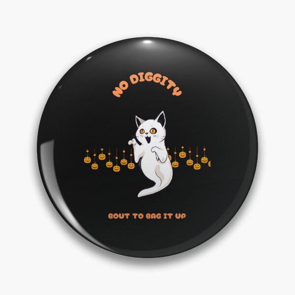 Item preview, Helloween  ghost cat with No diggity bout to bag it up designed and sold by GinnyGi.