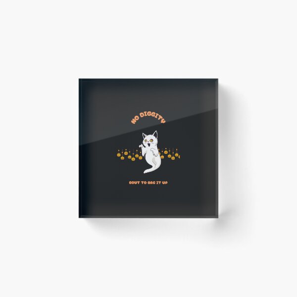 Item preview, Helloween  ghost cat with No diggity bout to bag it up designed and sold by GinnyGi.