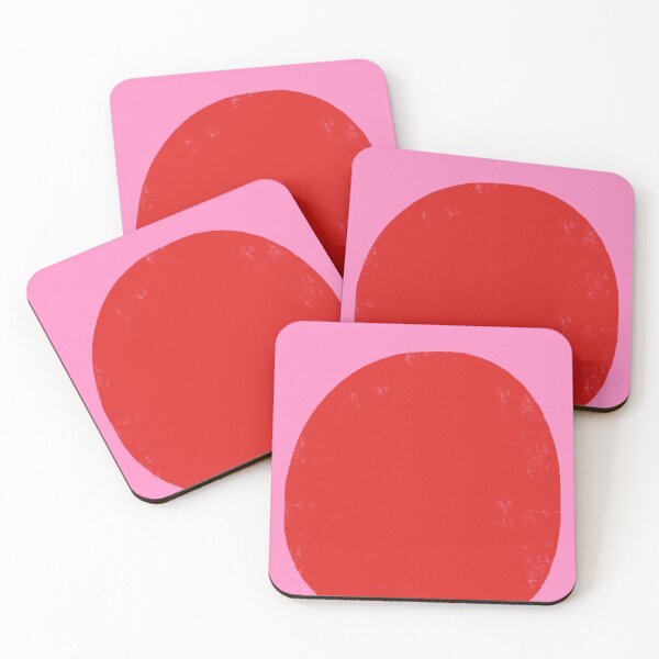 Item preview, Red + Pink Minimal Circle Abstract designed and sold by cadinera.