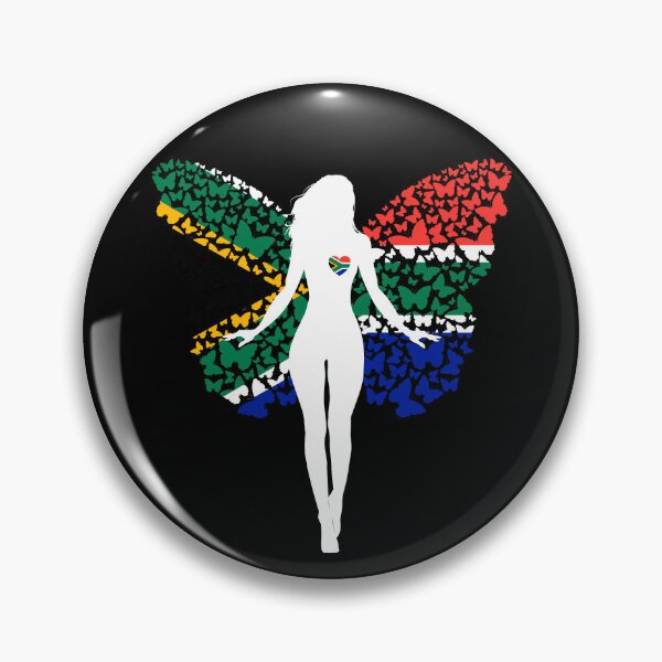 Item preview, South African Girl South Africa Flag Butterfly designed and sold by ZNOVANNA.